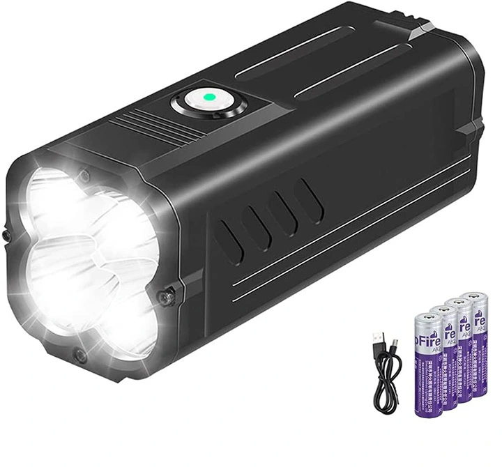 lanterna led superfire m20, 6000lm, 362m, incarcare usb-c, 72w, acumulator 10400mah - imagine 8